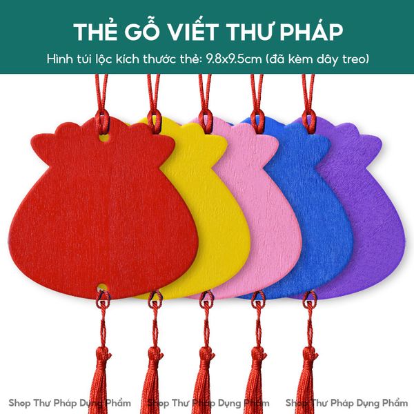 Thẻ gỗ viết thư pháp