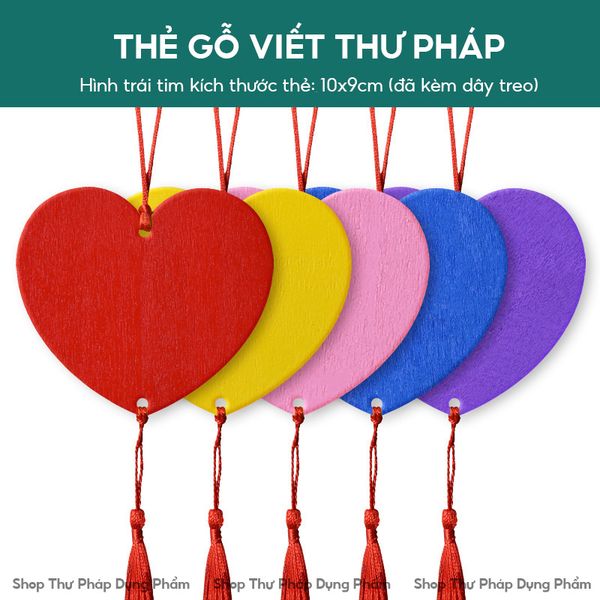 Thẻ gỗ viết thư pháp