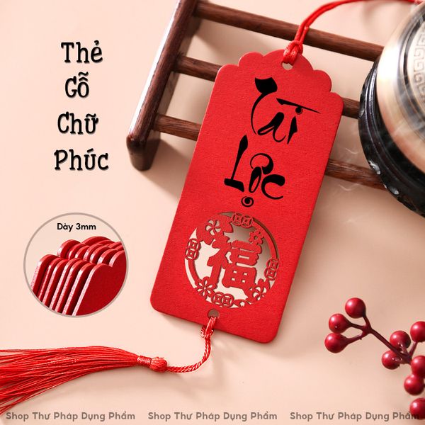 Thẻ gỗ treo trang trí ngày tết