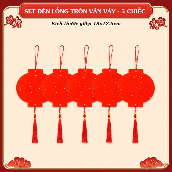 Thẻ giấy treo đào mai viết thư pháp giấy xuyến chỉ viết 2 mặt (nhiều mẫu)