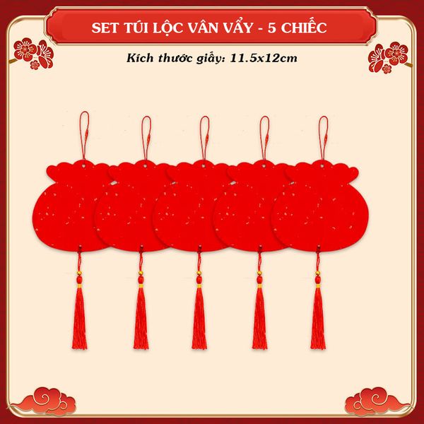 Thẻ giấy treo đào mai viết thư pháp giấy xuyến chỉ viết 2 mặt (nhiều mẫu)