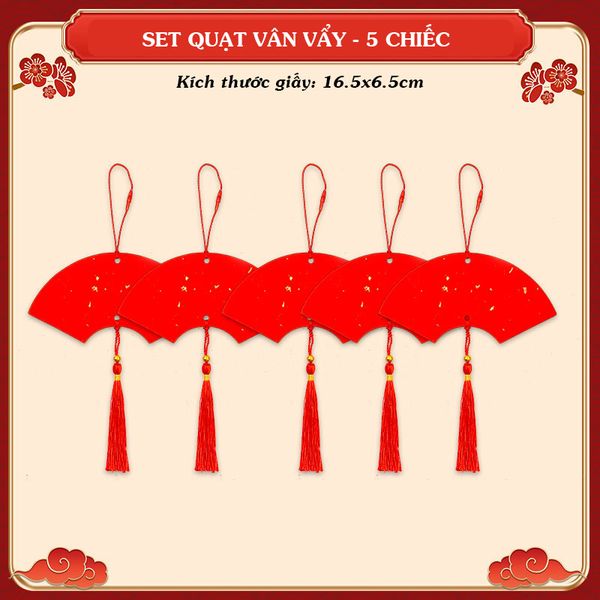 Thẻ giấy treo đào mai viết thư pháp giấy xuyến chỉ viết 2 mặt (nhiều mẫu)