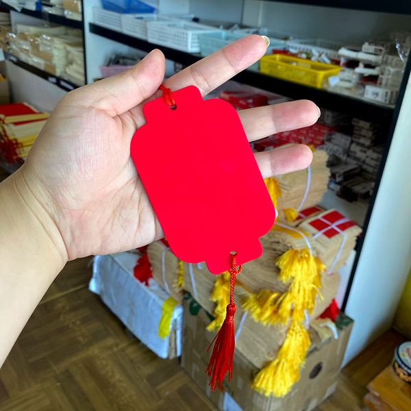 Thẻ treo trang trí hình đèn lồng hình quạt