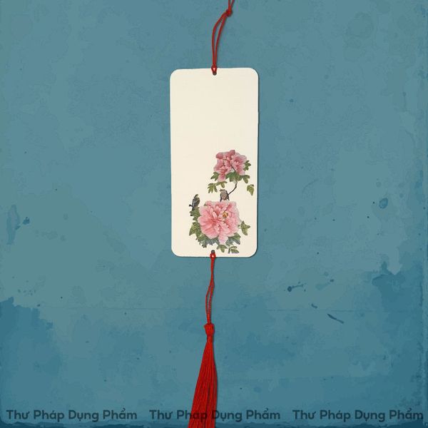 Thẻ treo trang trí in tranh viết thư pháp