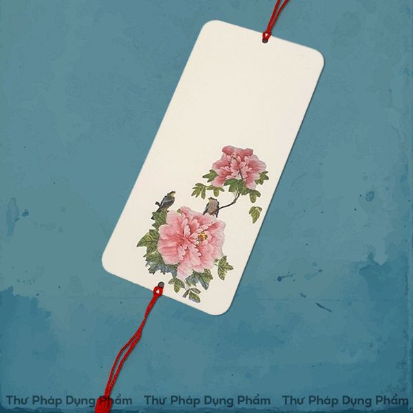 Thẻ treo trang trí in tranh viết thư pháp