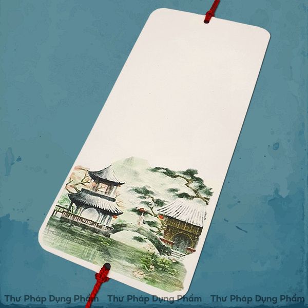 Thẻ treo trang trí in tranh viết thư pháp