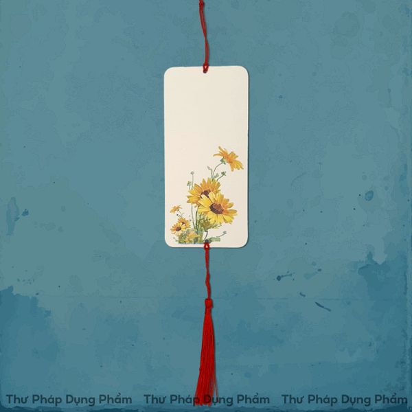 Thẻ treo trang trí in tranh viết thư pháp