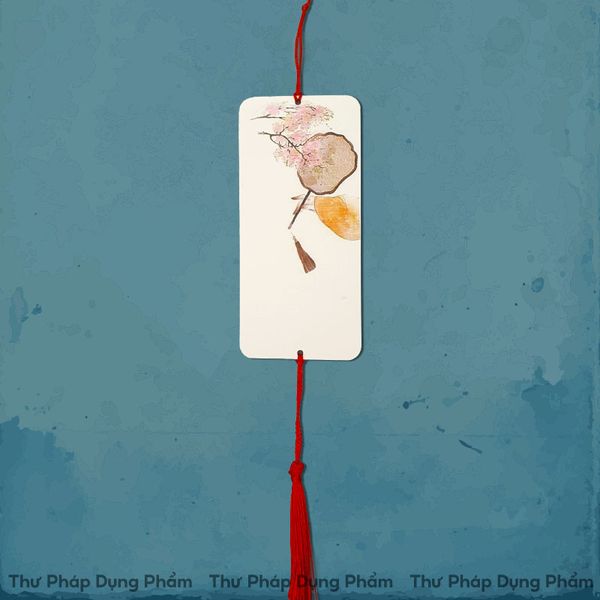 Thẻ treo trang trí in tranh viết thư pháp