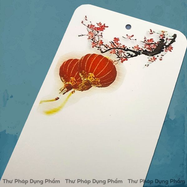 Thẻ treo trang trí in tranh viết thư pháp