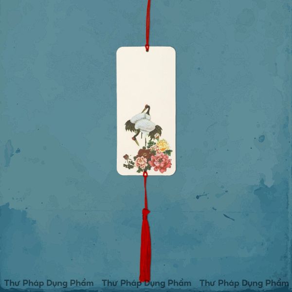 Thẻ treo trang trí in tranh viết thư pháp
