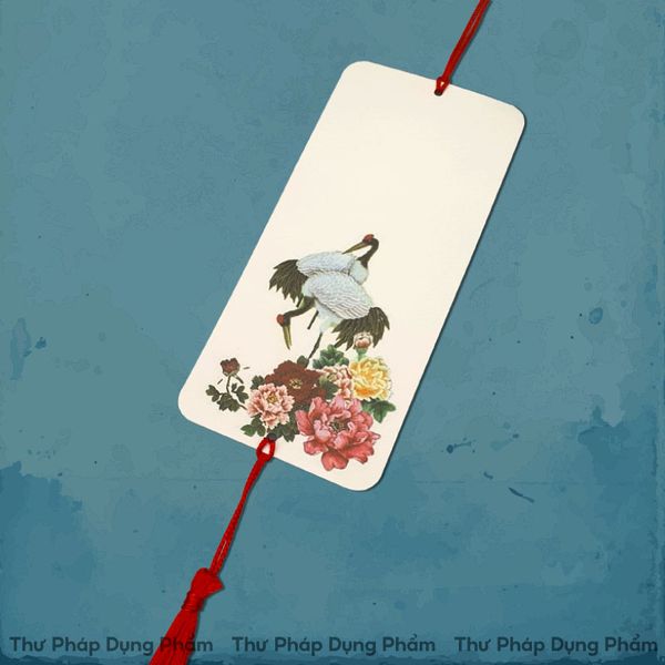 Thẻ treo trang trí in tranh viết thư pháp