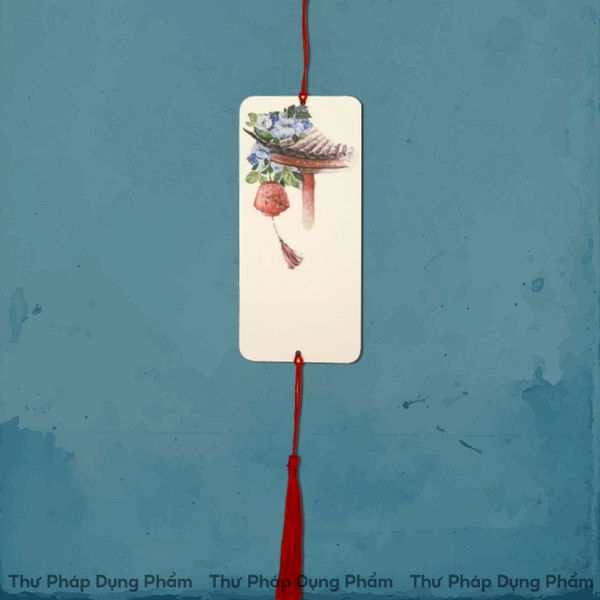 Thẻ treo trang trí in tranh viết thư pháp