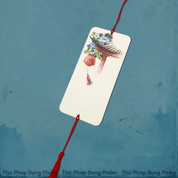 Thẻ treo trang trí in tranh viết thư pháp