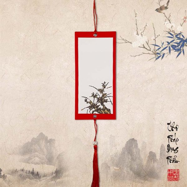 Thẻ treo đào, thẻ treo trang trí in tranh