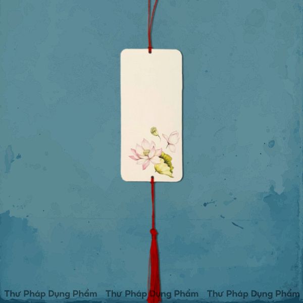 Thẻ treo trang trí in tranh viết thư pháp