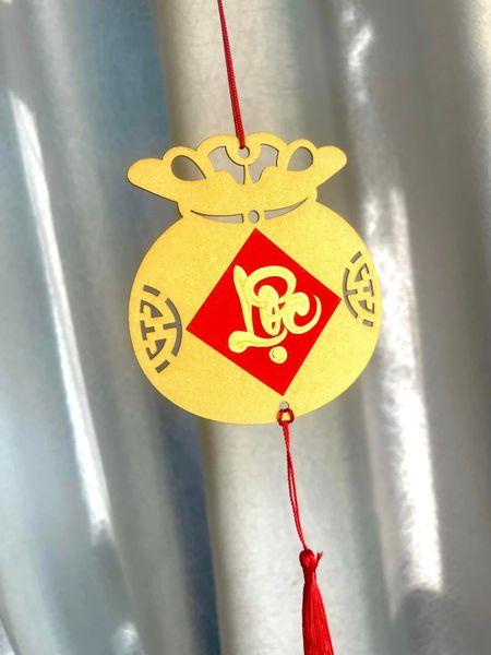 Túi lộc viết thư pháp treo trang trí