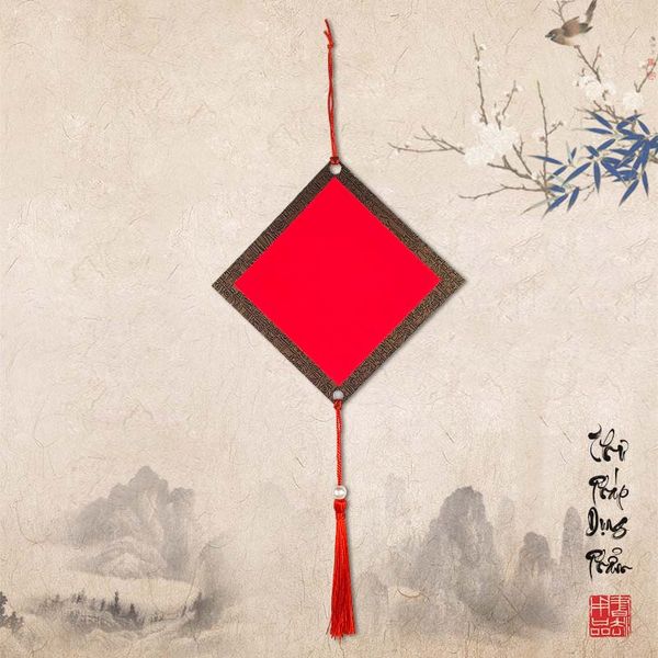 Thẻ treo đào treo trang trí viền trơn