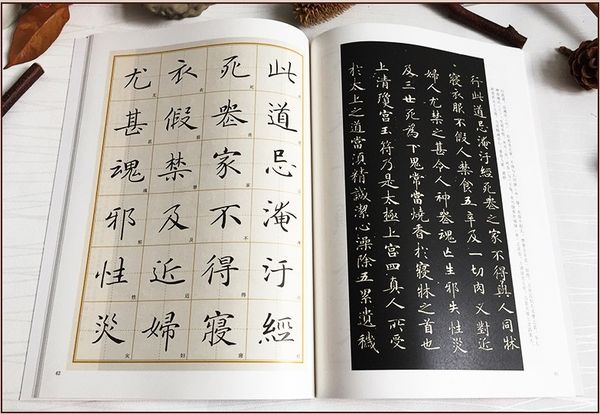 Thiếp thư pháp tiểu khải Linh Phi Kinh mặc tích