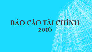 Báo cáo tài chính năm 2016