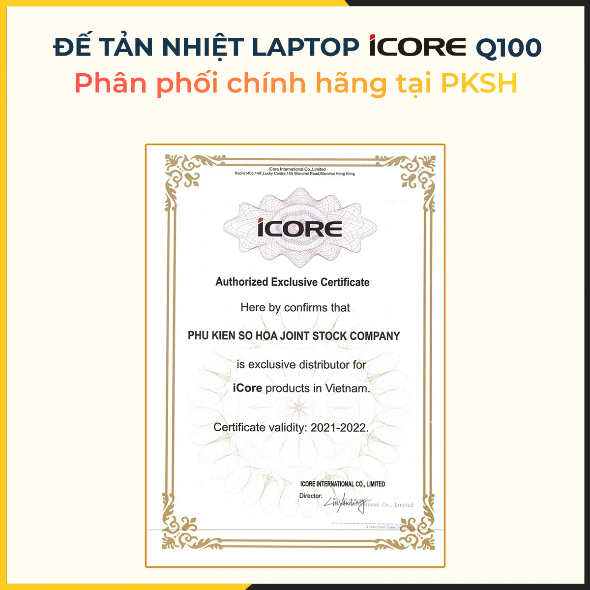 Đế tản nhiệt laptop iCore Q100