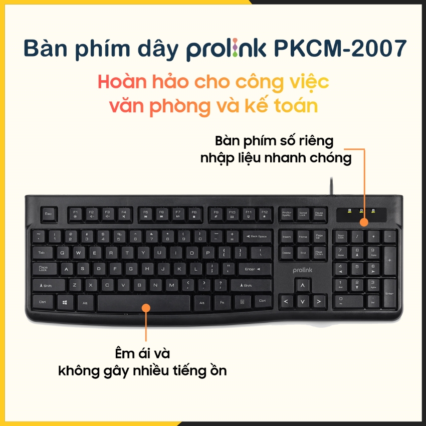 Bàn phím có dây Prolink PKCM-2007 | Ảnh 2