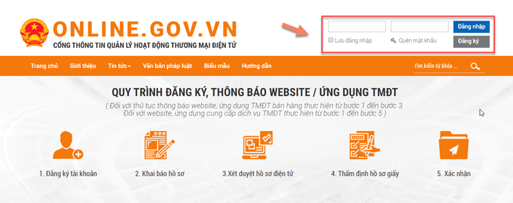 Quy Trình Đăng Ký Tài Khoản Website Bộ Công Thương?