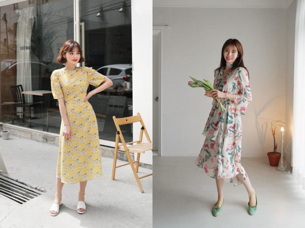 Hóa nàng thơ với váy hoa ngọt ngào như Hàn Quốc