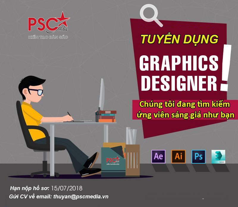 TUYỂN GẤP 01 NHÂN VIÊN THIẾT KẾ ĐỒ HỌA