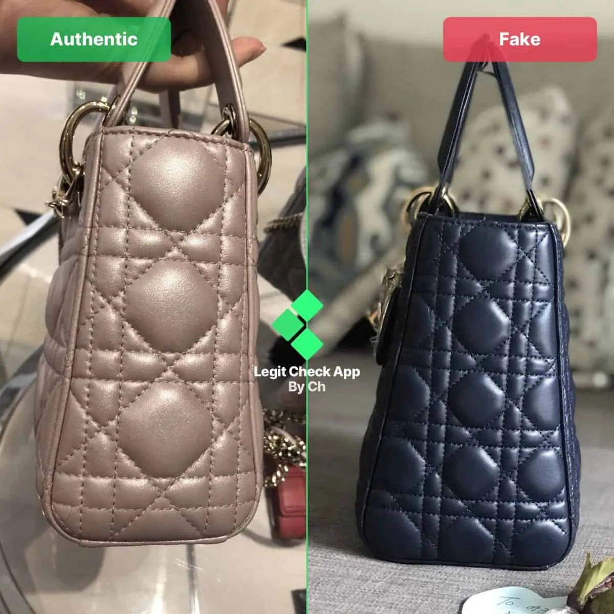 Legit check: Hướng dẫn cách phân biệt túi Lady Dior real và fake Hinh anh 5: Legit check: Huong dan cach phan biet tui Lady Dior real va fake