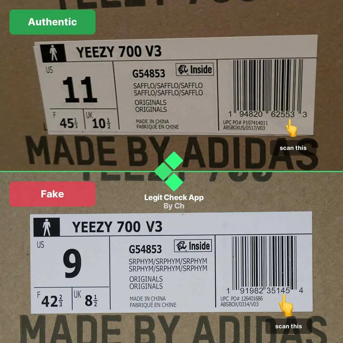 yeezy 350 v2 citrin real vs fake