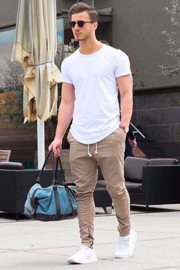 Áo polo với quần jogger năng động