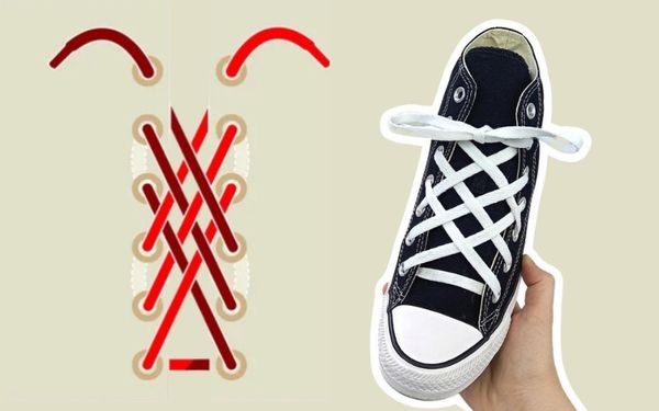Buộc dây giày kiểu lưới