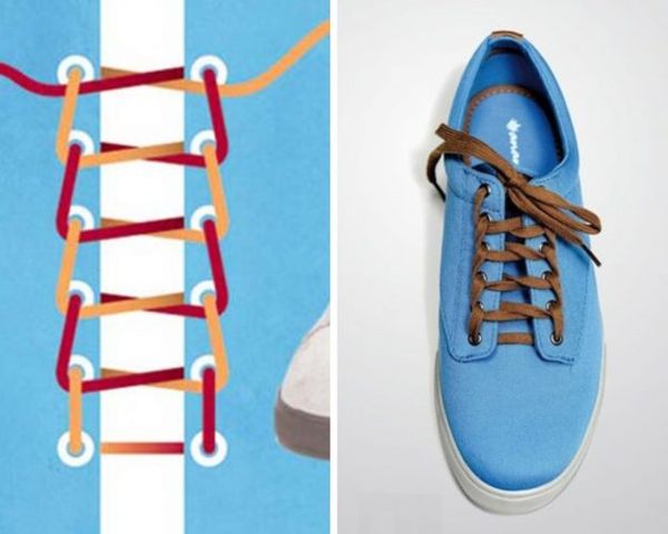 buộc dây giày kiểu bậc thang