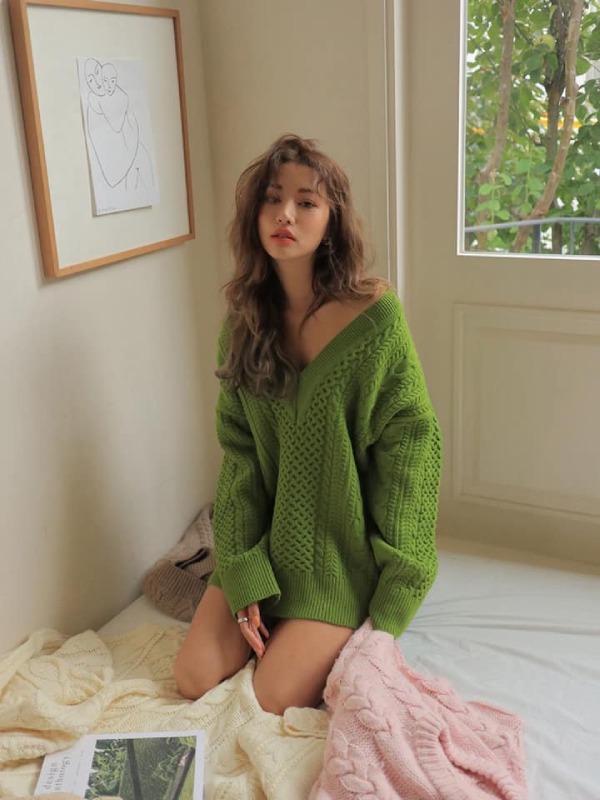 áo len lông thỏ phối với quần short