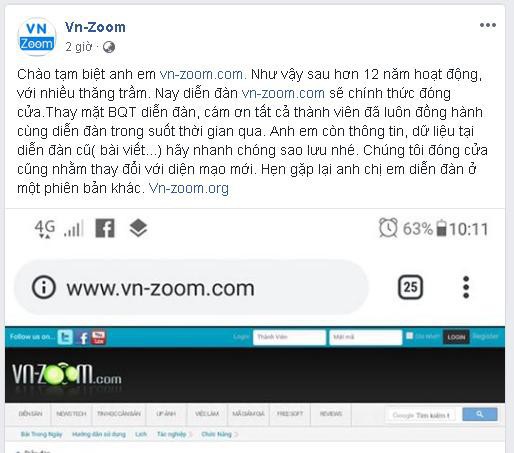 VN-Zoom chính thức chia tay cộng đồng mạng