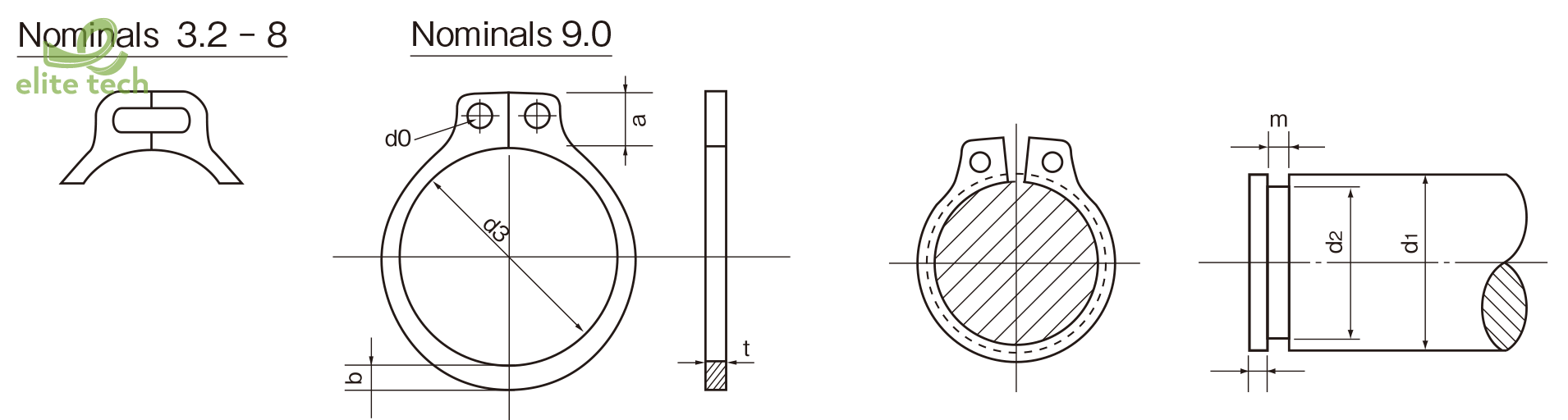 Vòng Hãm TAIYO Small Diameter C Type Retaining Rings For Shafts