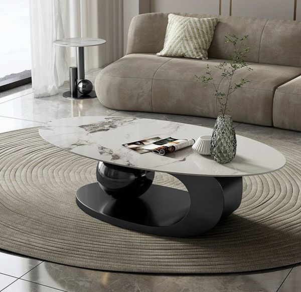 Ý tưởng trang trí với bàn sofa mặt đá mẫu 7
