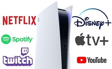 Máy PS5 sẽ hỗ trợ các ứng dụng giải trí như Netflix, Apple TV+, Disney+ ngay từ ngày đầu