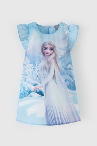 Đầm váy thô ngắn tay bé gái Elsa Rabity 5721