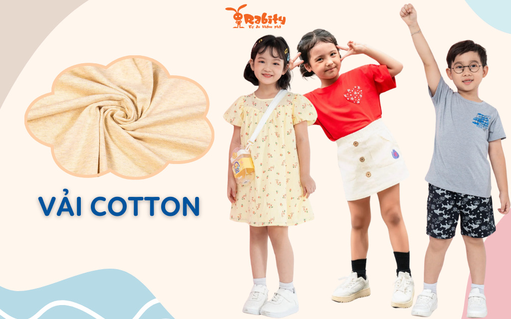cotton chất liệu thấm hút mồ hôi tốt cho bé