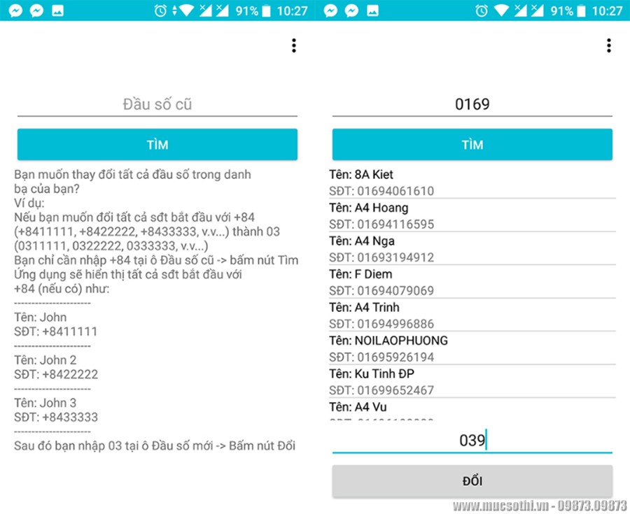 Mục sở thị cách chuyển đổi danh bạ SIM 11 số thành 10 số cực nhanh - mucsothi.vn