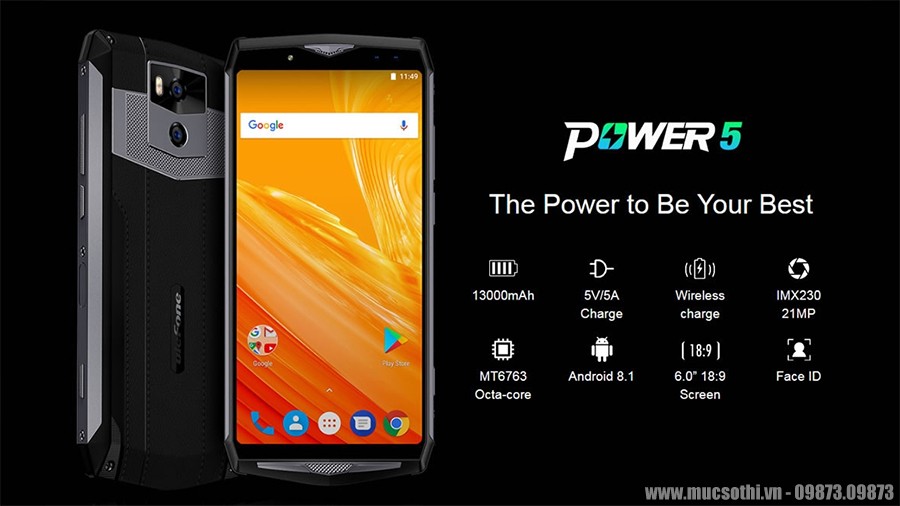 Săn lùng Ulefone Power 5 smartphone pin khủng 13000mAh Ram6GB dùng tết - 09873.09873