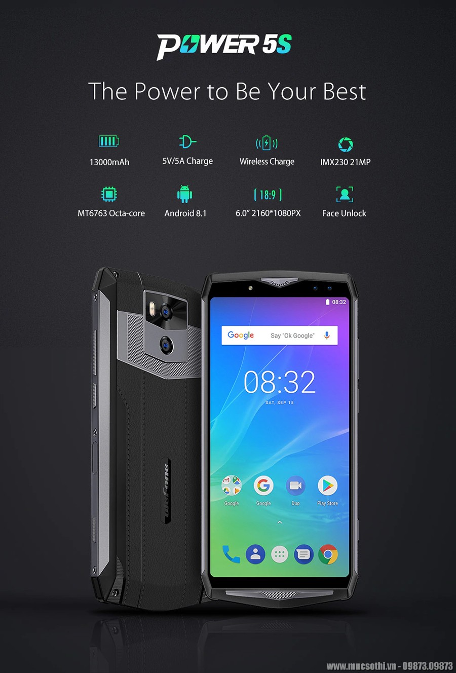 smartphonestore.vn - chuyên cung cấp lẻ giá sỉ, online giá tốt điện thoại ulefone power 5s pin khủng chính hãng - 09175.09195