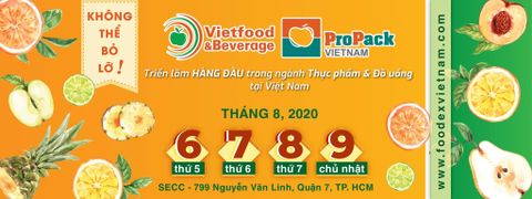 Triểm lãm hàng đầu trong ngành Thực phẩm & Đồ uống Việt Nam - 𝐕𝐢𝐞𝐭𝐟𝐨𝐨𝐝 & 𝐛𝐞𝐯𝐞𝐫𝐚𝐠𝐞 𝐏𝐫𝐨𝐩𝐚𝐜𝐤 𝟐𝟎𝟐𝟎.