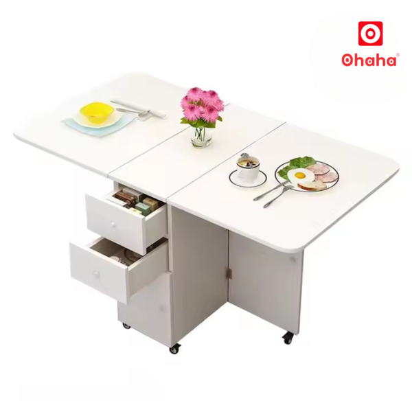 Bàn Ăn Thông Minh Gấp Gọn Kết Hợp Tủ Đựng Đồ OHAHA - BDN012