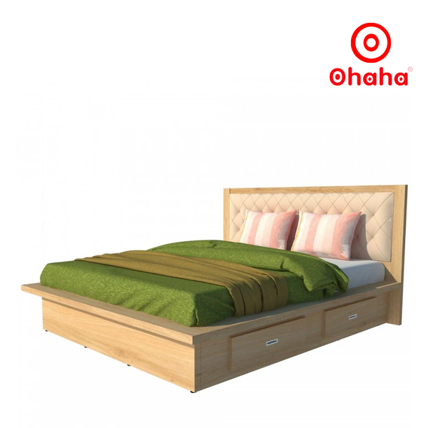 Giường ngủ công nghiệp bọc nệm OHAHA - GN020