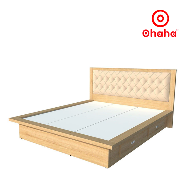 Giường ngủ công nghiệp bọc nệm OHAHA - GN020