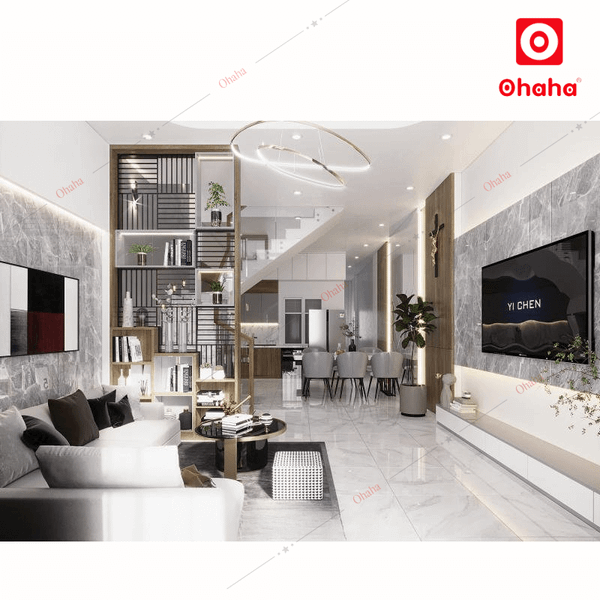 Thiết kế nội thất phòng khách nhà phố phong cách hiện đại