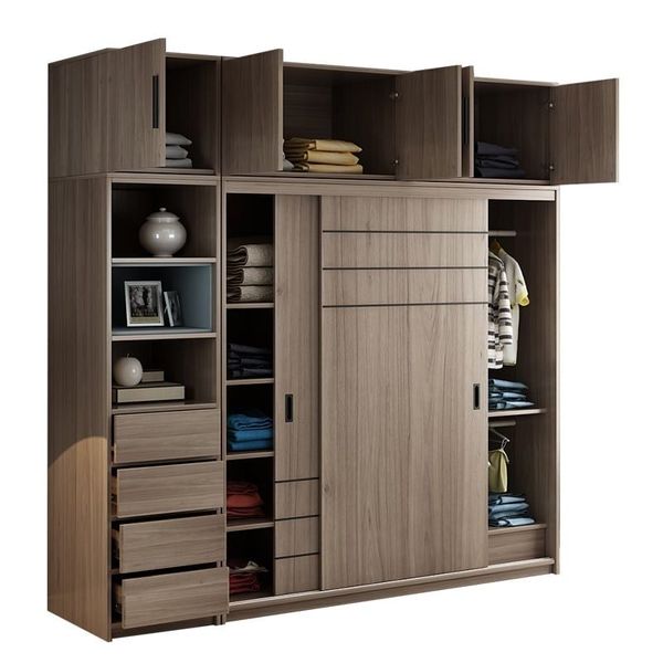 Tủ Quần Áo Gỗ Công Nghiệp Cánh Lùa Kiểu Vintage Ohaha - VI004