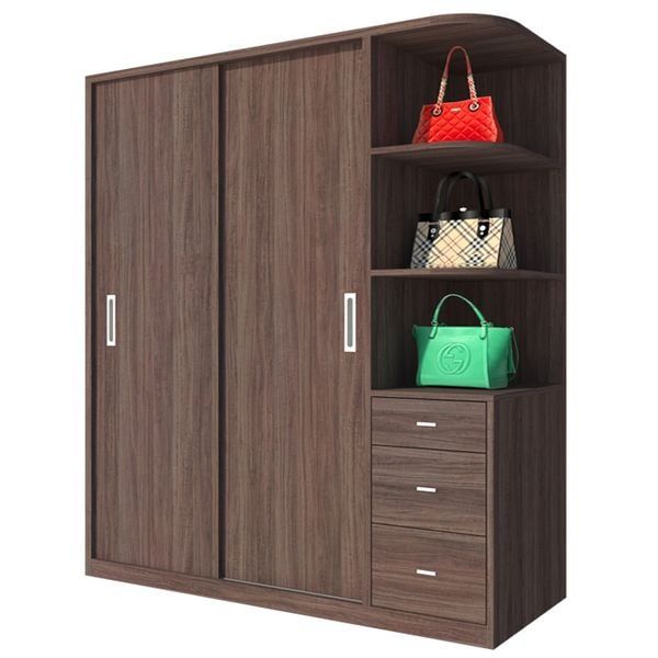 Tủ quần áo gỗ công nghiệp 2 cánh cửa lùa Ohaha - CL003
